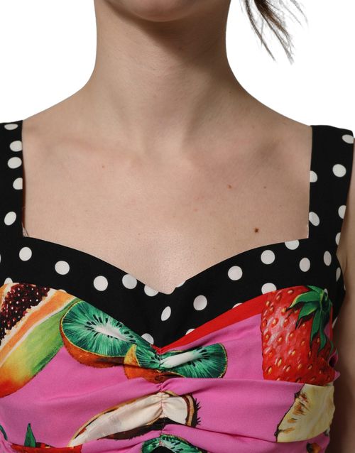 Silk Corset Bustier Top — Multicolor