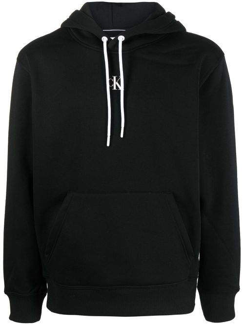 Logo-print hoodie - Black