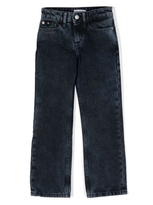 Logo-tag high-rise jeans - Blue