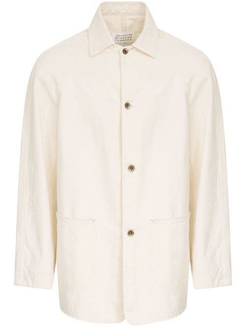Cotton shirt jacket - Neutrals