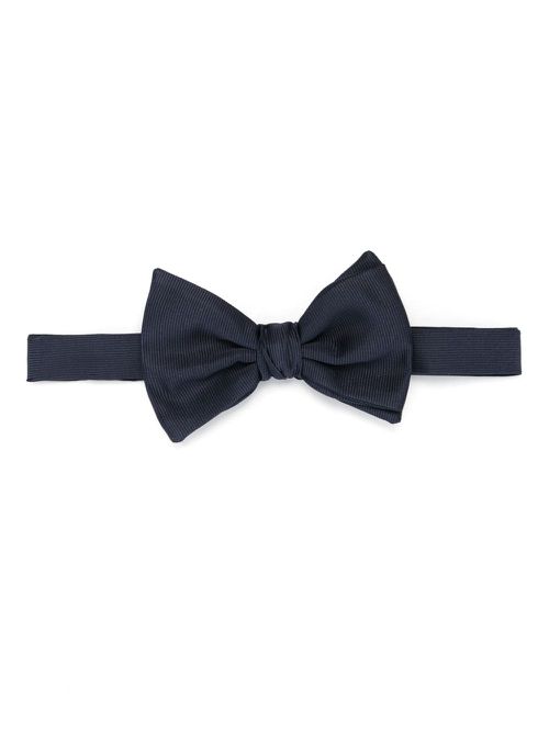 Faille silk bow tie - Blue