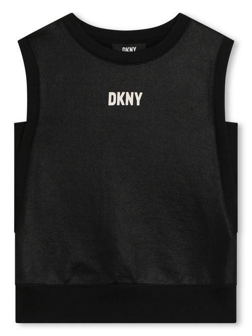 Logo-print tank top - Black