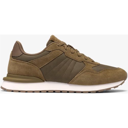 Clarks Mens Franco Lace Taupe Trainers - Brown