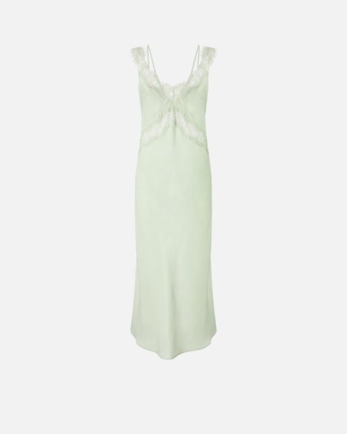 Midi slip dress with lace bands - 36