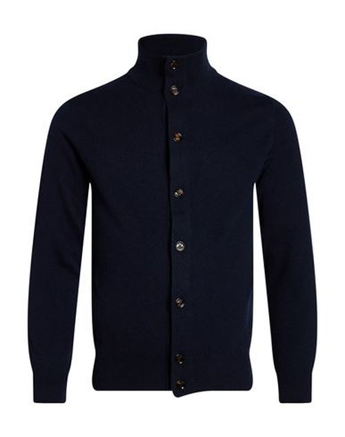 Man Cardigan Midnight blue Size 36 Cashmere