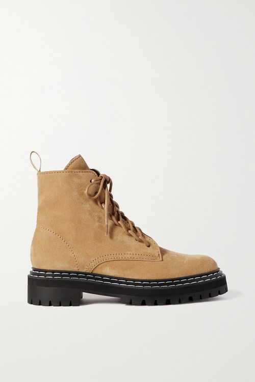 Suede Ankle Boots - Neutrals
