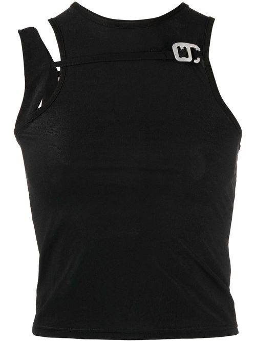 Cut-out detail vest top - Black