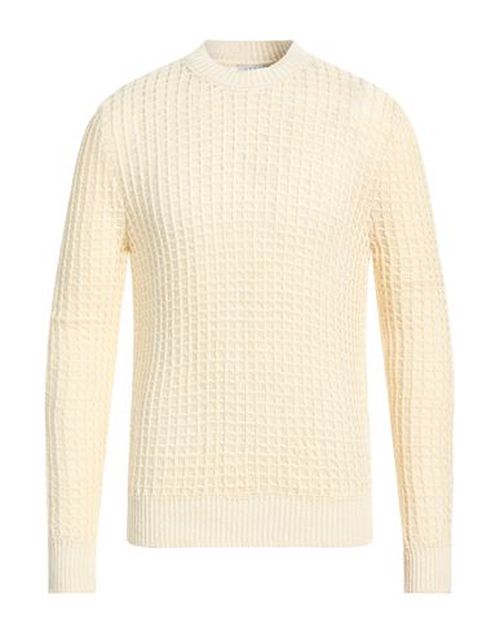 Man Sweater Ivory Size 38 Linen, Silk