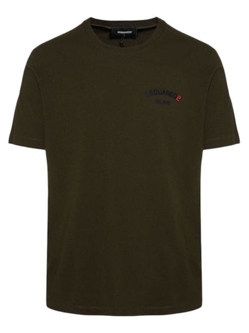 Dsquared2 Rubber Logo Military Green T-Shirt - Green