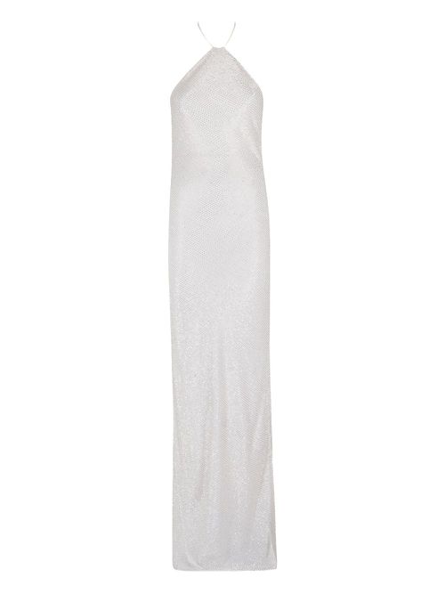 Amen embroidered georgette dress - White