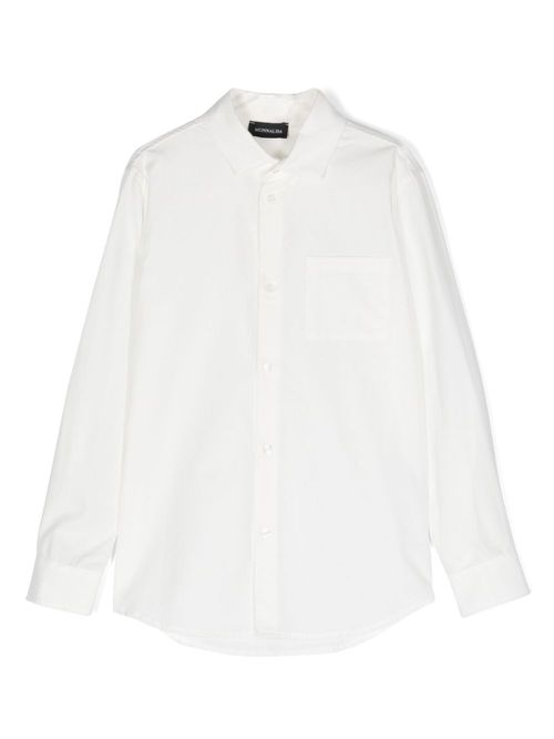 Long-sleeved cotton shirt - White