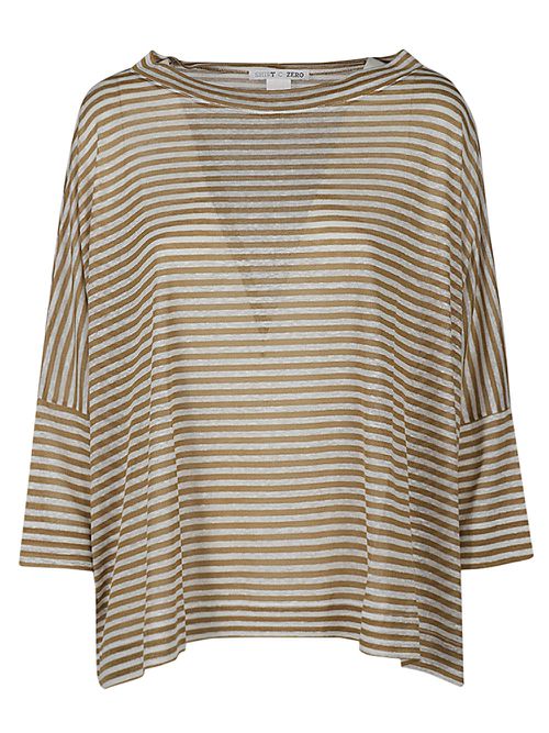 C-Zero Shirt Women's Linen Striped Sweater