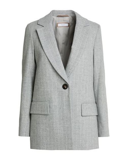 Easy Woman Blazer Light grey Size 2 Wool, Polyester, Viscose, Polyamide, Elastane