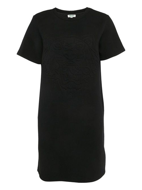 Embossed-detail dress - Black