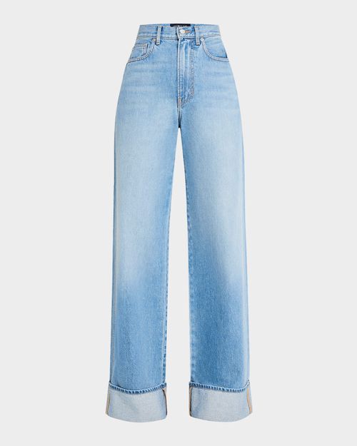 Taylor High-Rise Wide Cuffed Jeans