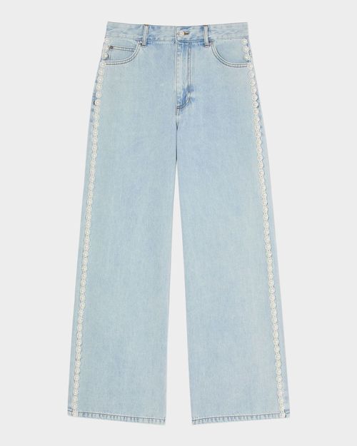 Malcolm Faded Floral Beaded Jeans