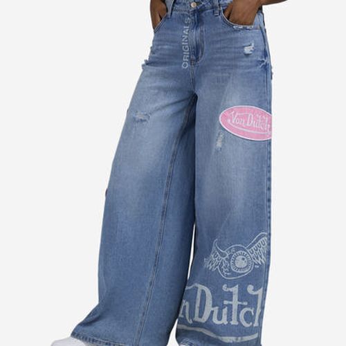 Women's Wide Leg Slouchy Jeans in Blue
