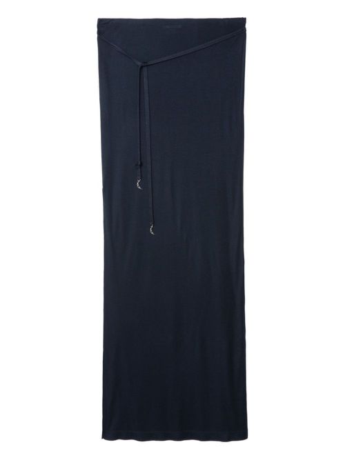 Zadig&Voltaire side-slit maxi skirt - Blue