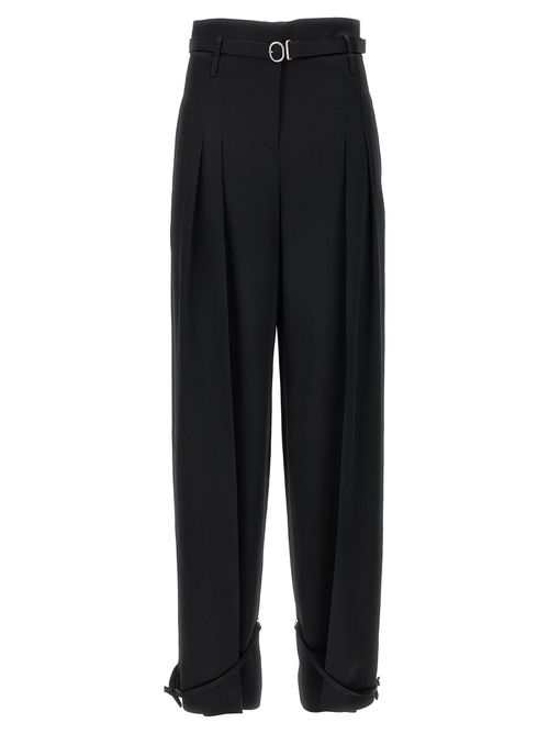 -Tailored Trousers Pantaloni Nero-Donna