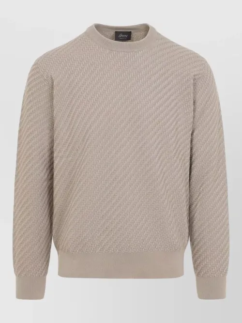 Brioni - cotton silk pullover crew neck long sleeve