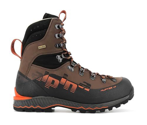 Alpina NUPTSE Men Waterproof Mountaineering Boots Outdoor Backpacking Shoes with Durable Traction Vibram Sole Breathable Sympatex GTX membrane Nubuck Leather Made in Europe